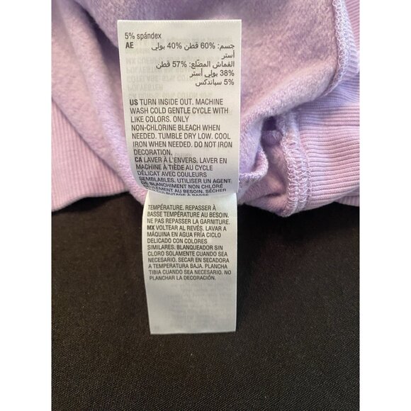 Ideology You Are Beautiful Graphic Sweatshirt ladderback Purple Size XL NWT - Picture 8 of 8